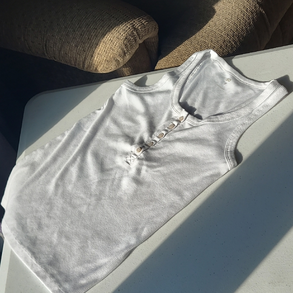 SO White Ribbed Top